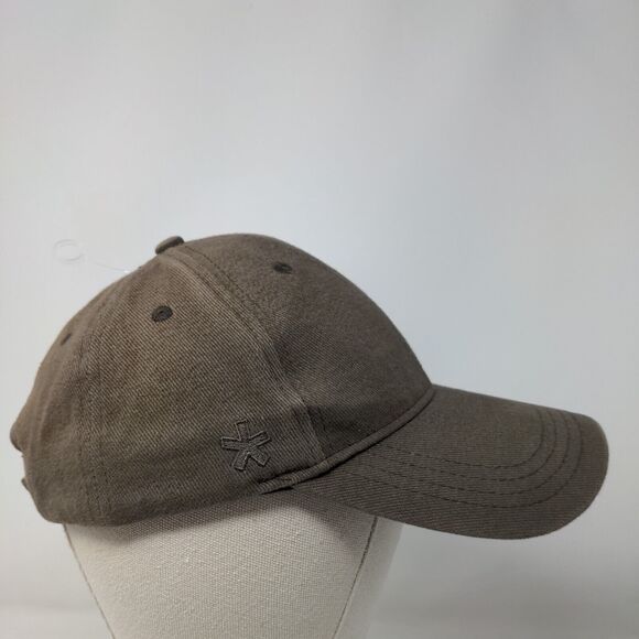 Asterisk Strapback Hat Brown One Size Embroidered Adjustable 6 Panel Blank - Picture 4 of 6